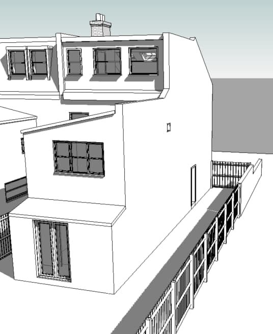 Ground, first and loft combined works